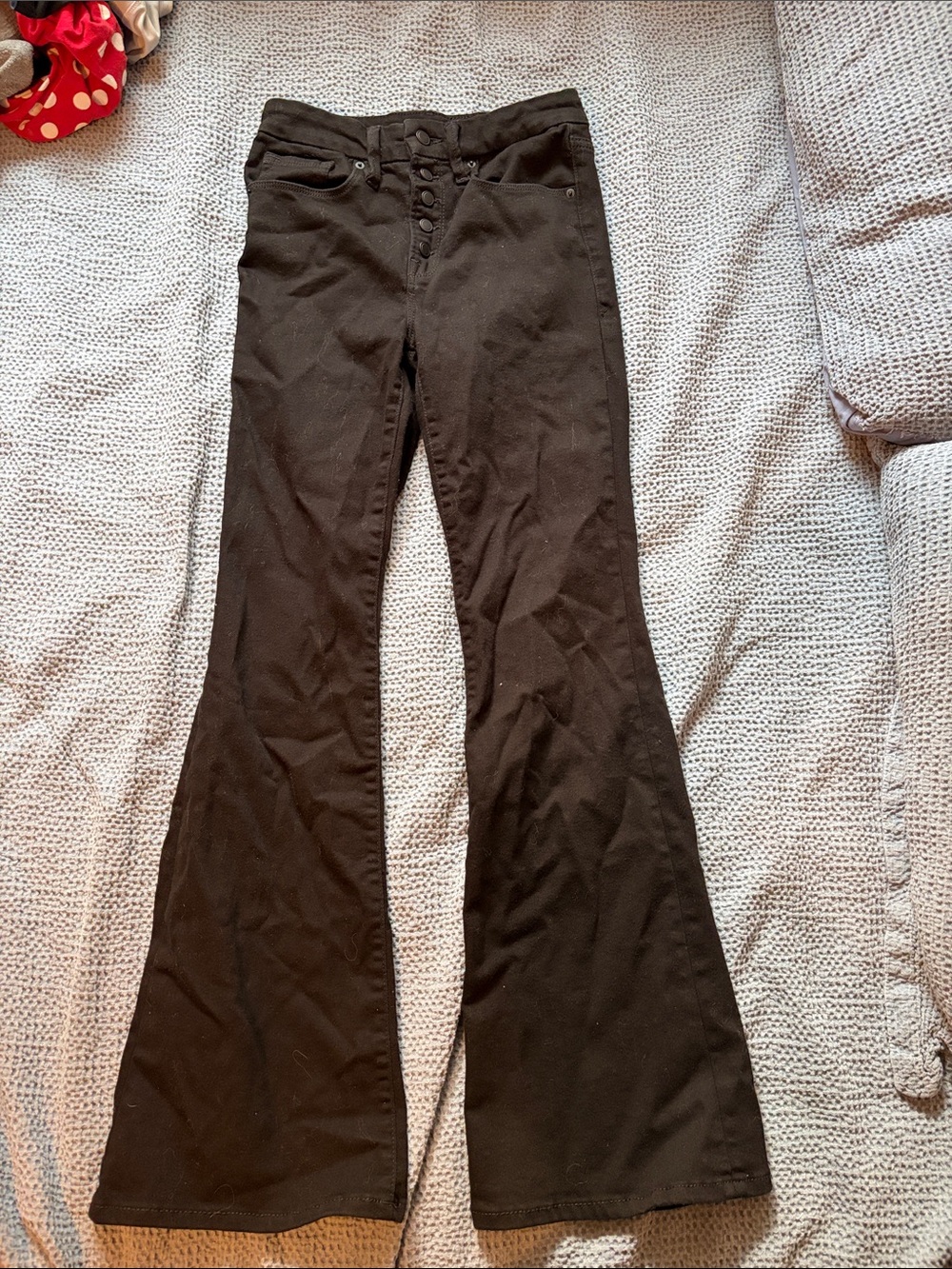 Good American Black High-Rise Flare Pants
